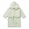 Rollo Organic Cotton Terry Cloth Bathrobe Pale green Liewood Design Children