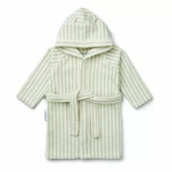 Rollo Organic Cotton Terry Cloth Bathrobe Pale green Liewood Design Children