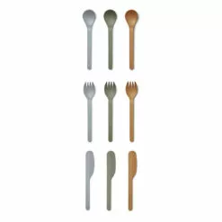 Ryan PLA Cutlery - Set of 9 Pale blue Liewood Design Children