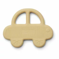 Silicone Car Teething Ring Pale yellow Liewood Design Baby