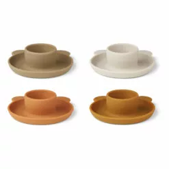 Silicone Egg Cups - Set of 4 Beige Liewood Design Children