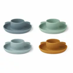 Silicone Egg Cups - Set of 4 Blue Liewood Design Children