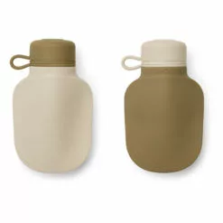 Silvia Silicone Flasks - Set of 2 Khaki Liewood Design Children