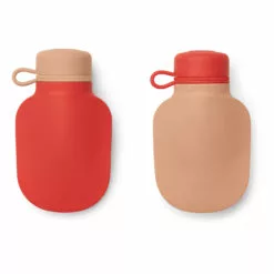 Silvia Silicone Flasks - Set of 2 Red Liewood Design Children