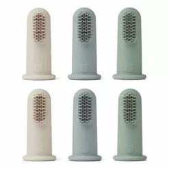 Simon Silicone Baby Toothbrushes - Set of 6 Mint Green Liewood Design Baby