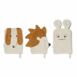 Sylvester Organic Cotton Washing Mitts - Set of 3 Liewood Design Children
