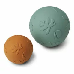 Thea Natural Rubber Balls - Set of 2 Green Liewood Toys and Hobbies Baby