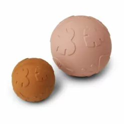 Thea Natural Rubber Balls - Set of 2 Pink Liewood Toys and Hobbies Baby