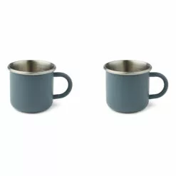 Tommy Stainless Steel Cups - Set of 2 Blue Liewood Design Children