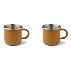 Tommy Stainless Steel Cups - Set of 2 Caramel Liewood Design Children