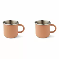 Tommy Stainless Steel Cups - Set of 2 Pink Liewood Design Children