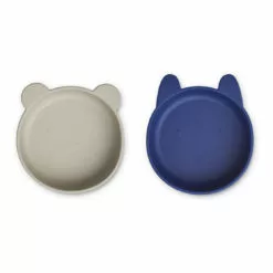 Vanessa Silicone Bowls - Set of 2 Blue Liewood Design Children