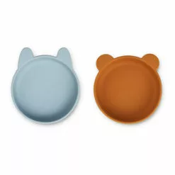Vanessa Silicone Bowls - Set of 2 Blue Liewood Design Children