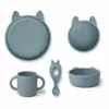 Vivi Silicone Tableware 4-Piece Set Blue Liewood Design Children