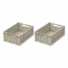 Weston Collapsible Crates - Set of 2 Beige Liewood Design Children
