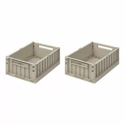 Weston Collapsible Crates - Set of 2 Beige Liewood Design Children 8 Weston Collapsible Crates - Set of 2 Beige Liewood Design Children -Liewood Sales Shop weston collapsible crates set of 2 beige liewood design children 3