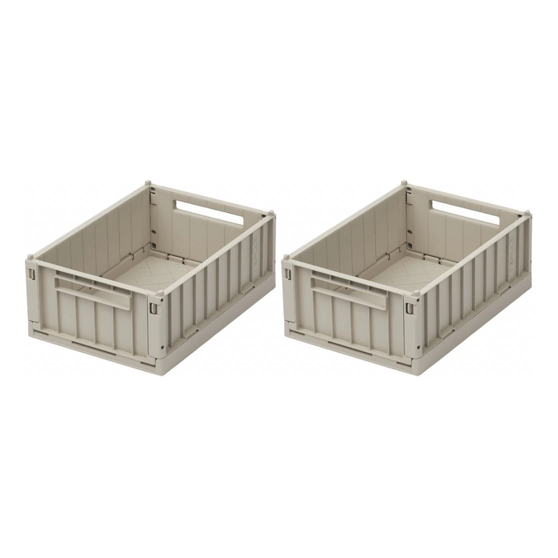 Weston Collapsible Crates - Set of 2 Beige Liewood Design Children 1 Weston Collapsible Crates - Set of 2 Beige Liewood Design Children