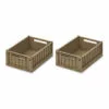 Weston Collapsible Crates - Set of 2 Brown Liewood Design Children
