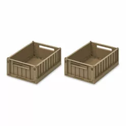 Weston Collapsible Crates - Set of 2 Brown Liewood Design Children