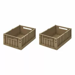 Weston Collapsible Crates - Set of 2 Brown Liewood Design Children 8 Weston Collapsible Crates - Set of 2 Brown Liewood Design Children -Liewood Sales Shop weston collapsible crates set of 2 brown liewood design children 3