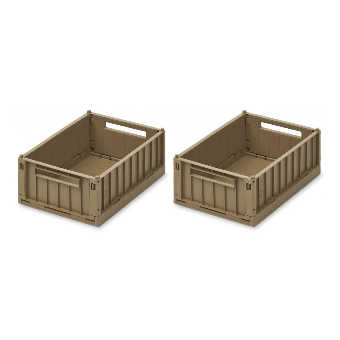 Weston Collapsible Crates - Set of 2 Brown Liewood Design Children 1 Weston Collapsible Crates - Set of 2 Brown Liewood Design Children