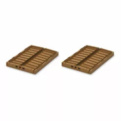 Weston Collapsible Crates - Set of 2 Caramel Liewood Design Children -Liewood Sales Shop weston collapsible crates set of 2 caramel liewood design children 2