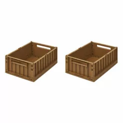 Weston Collapsible Crates - Set of 2 Caramel Liewood Design Children -Liewood Sales Shop weston collapsible crates set of 2 caramel liewood design children 4