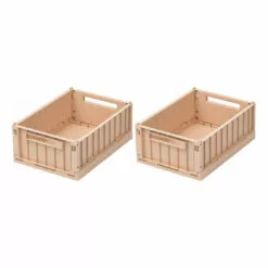 Weston Collapsible Crates - Set of 2 Pink Liewood Design Children