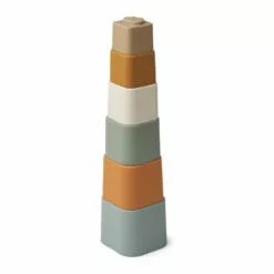 Zuzu Silicone Stacking Cubes Nude Liewood Toys and Hobbies Baby